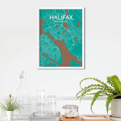 Halifax City Map Poster – Detailed Art Print of Nova Scotia City, Halifax City Map Art for Home Decor, Office Decor, and Unique Gifts