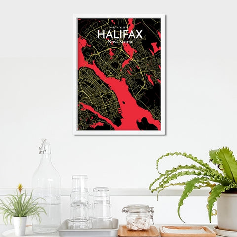 Halifax City Map Poster – Detailed Art Print of Nova Scotia City, Halifax City Map Art for Home Decor, Office Decor, and Unique Gifts