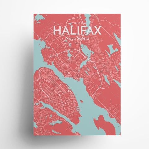 Halifax City Map Poster – Detailed Art Print of Nova Scotia City, Halifax City Map Art for Home Decor, Office Decor, and Unique Gifts