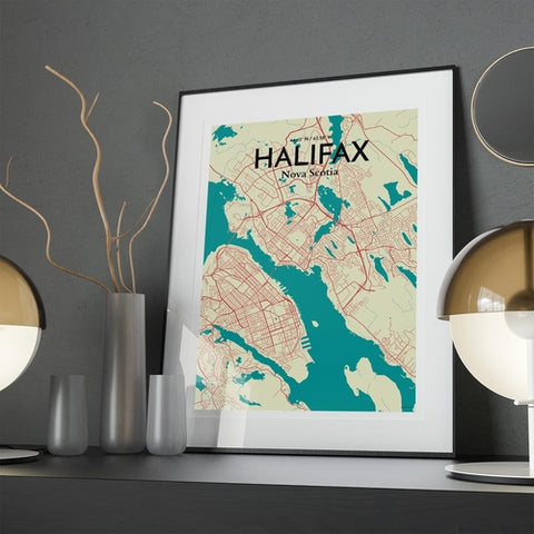 Halifax City Map Poster – Detailed Art Print of Nova Scotia City, Halifax City Map Art for Home Decor, Office Decor, and Unique Gifts