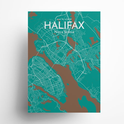 Halifax City Map Poster – Detailed Art Print of Nova Scotia City, Halifax City Map Art for Home Decor, Office Decor, and Unique Gifts