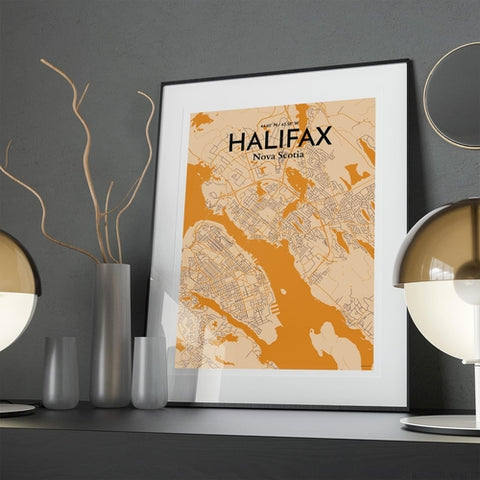 Halifax City Map Poster – Detailed Art Print of Nova Scotia City, Halifax City Map Art for Home Decor, Office Decor, and Unique Gifts