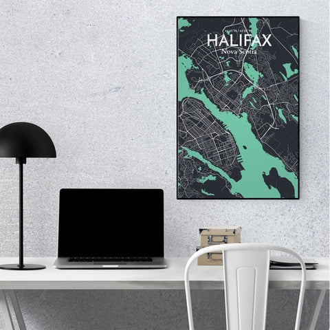 Halifax City Map Poster – Detailed Art Print of Nova Scotia City, Halifax City Map Art for Home Decor, Office Decor, and Unique Gifts