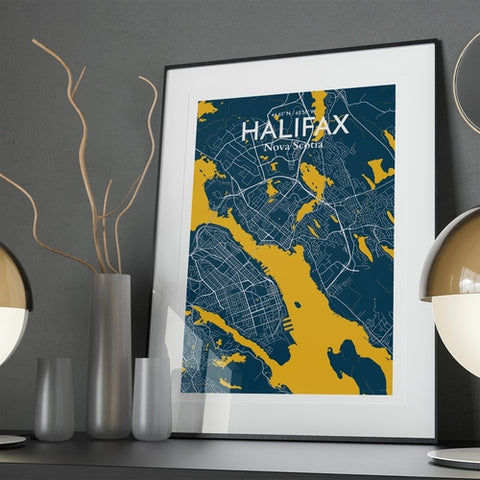 Halifax City Map Poster – Detailed Art Print of Nova Scotia City, Halifax City Map Art for Home Decor, Office Decor, and Unique Gifts