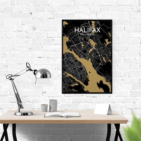 Halifax City Map Poster – Detailed Art Print of Nova Scotia City, Halifax City Map Art for Home Decor, Office Decor, and Unique Gifts