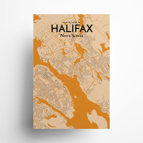 Halifax City Map Poster – Detailed Art Print of Nova Scotia City, Halifax City Map Art for Home Decor, Office Decor, and Unique Gifts