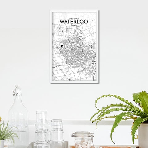 Waterloo City Map Poster – Detailed Art Print of Waterloo, Ontario for Home Decor, Office Decor, Travel Art, and Unique Gifts