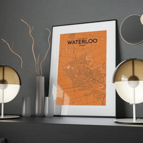 Waterloo City Map Poster – Detailed Art Print of Waterloo, Ontario for Home Decor, Office Decor, Travel Art, and Unique Gifts