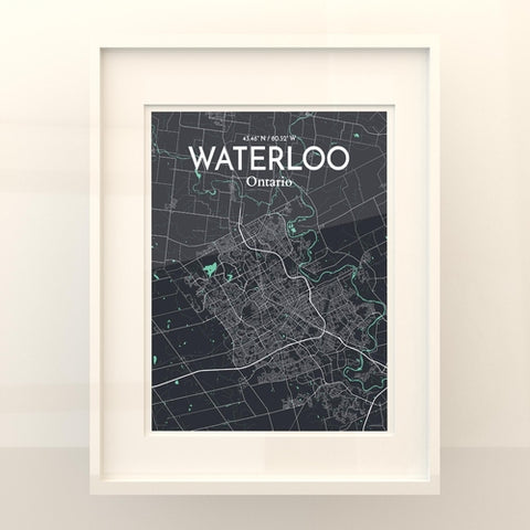 Waterloo City Map Poster – Detailed Art Print of Waterloo, Ontario for Home Decor, Office Decor, Travel Art, and Unique Gifts