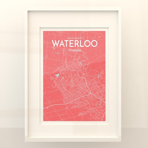 Waterloo City Map Poster – Detailed Art Print of Waterloo, Ontario for Home Decor, Office Decor, Travel Art, and Unique Gifts