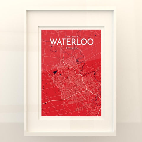 Waterloo City Map Poster – Detailed Art Print of Waterloo, Ontario for Home Decor, Office Decor, Travel Art, and Unique Gifts