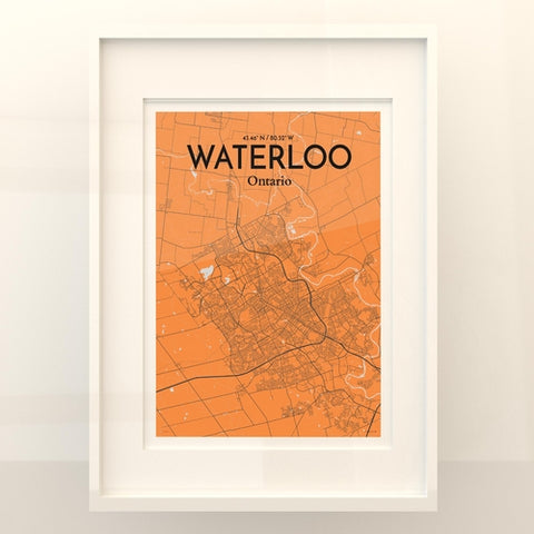 Waterloo City Map Poster – Detailed Art Print of Waterloo, Ontario for Home Decor, Office Decor, Travel Art, and Unique Gifts