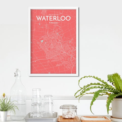 Waterloo City Map Poster – Detailed Art Print of Waterloo, Ontario for Home Decor, Office Decor, Travel Art, and Unique Gifts