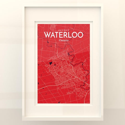 Waterloo City Map Poster – Detailed Art Print of Waterloo, Ontario for Home Decor, Office Decor, Travel Art, and Unique Gifts