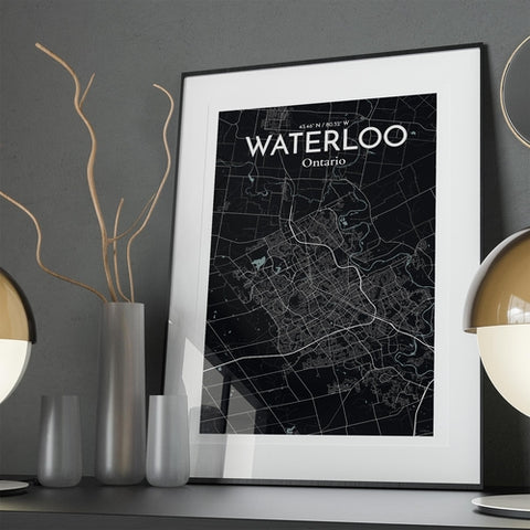 Waterloo City Map Poster – Detailed Art Print of Waterloo, Ontario for Home Decor, Office Decor, Travel Art, and Unique Gifts