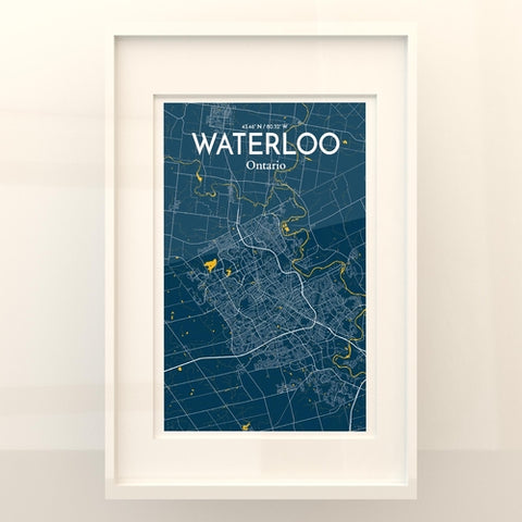 Waterloo City Map Poster – Detailed Art Print of Waterloo, Ontario for Home Decor, Office Decor, Travel Art, and Unique Gifts