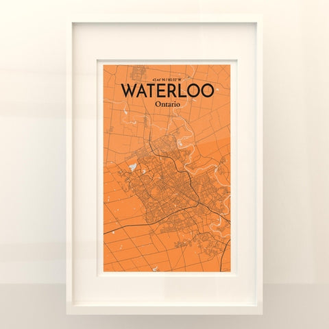 Waterloo City Map Poster – Detailed Art Print of Waterloo, Ontario for Home Decor, Office Decor, Travel Art, and Unique Gifts