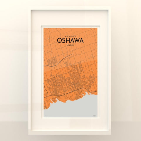 Oshawa City Map Poster – Detailed Art Print of Oshawa, Ontario City Map Art for Home Decor, Office Decor, and Unique Gifts