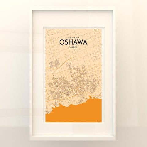 Oshawa City Map Poster – Detailed Art Print of Oshawa, Ontario City Map Art for Home Decor, Office Decor, and Unique Gifts