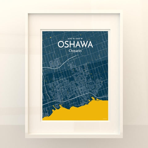 Oshawa City Map Poster – Detailed Art Print of Oshawa, Ontario City Map Art for Home Decor, Office Decor, and Unique Gifts