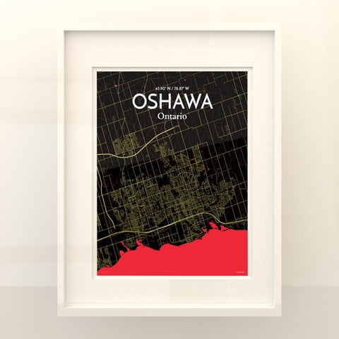 Oshawa City Map Poster – Detailed Art Print of Oshawa, Ontario City Map Art for Home Decor, Office Decor, and Unique Gifts