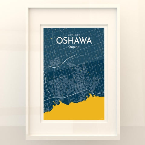 Oshawa City Map Poster – Detailed Art Print of Oshawa, Ontario City Map Art for Home Decor, Office Decor, and Unique Gifts