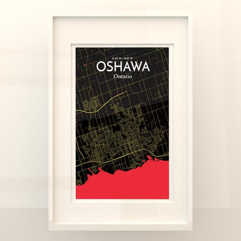 Oshawa City Map Poster – Detailed Art Print of Oshawa, Ontario City Map Art for Home Decor, Office Decor, and Unique Gifts