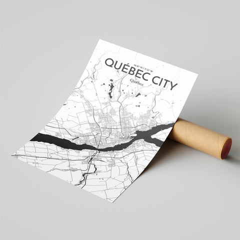 Quebec City Map Poster – Detailed Art Print of Quebec, Quebec City Map Art for Home Decor, Office Decor, and Unique Gifts