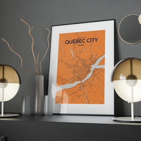 Quebec City Map Poster – Detailed Art Print of Quebec, Quebec City Map Art for Home Decor, Office Decor, and Unique Gifts