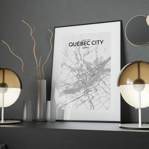 Quebec City Map Poster – Detailed Art Print of Quebec, Quebec City Map Art for Home Decor, Office Decor, and Unique Gifts