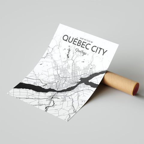 Quebec City Map Poster – Detailed Art Print of Quebec, Quebec City Map Art for Home Decor, Office Decor, and Unique Gifts