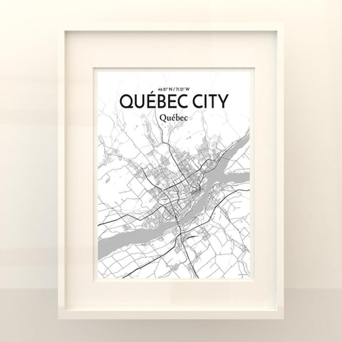 Quebec City Map Poster – Detailed Art Print of Quebec, Quebec City Map Art for Home Decor, Office Decor, and Unique Gifts