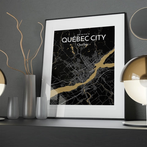 Quebec City Map Poster – Detailed Art Print of Quebec, Quebec City Map Art for Home Decor, Office Decor, and Unique Gifts