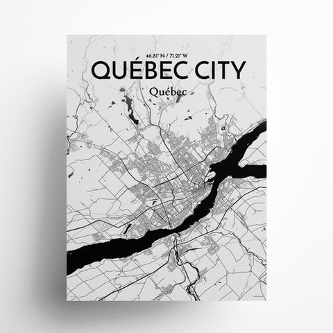 Quebec City Map Poster – Detailed Art Print of Quebec, Quebec City Map Art for Home Decor, Office Decor, and Unique Gifts