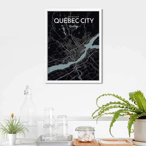 Quebec City Map Poster – Detailed Art Print of Quebec, Quebec City Map Art for Home Decor, Office Decor, and Unique Gifts