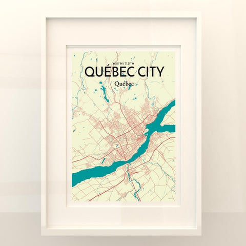 Quebec City Map Poster – Detailed Art Print of Quebec, Quebec City Map Art for Home Decor, Office Decor, and Unique Gifts