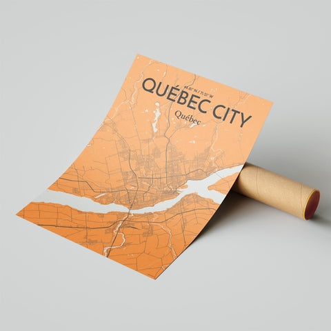 Quebec City Map Poster – Detailed Art Print of Quebec, Quebec City Map Art for Home Decor, Office Decor, and Unique Gifts