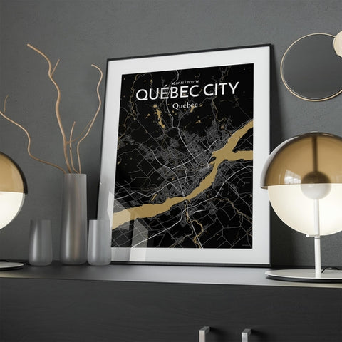 Quebec City Map Poster – Detailed Art Print of Quebec, Quebec City Map Art for Home Decor, Office Decor, and Unique Gifts