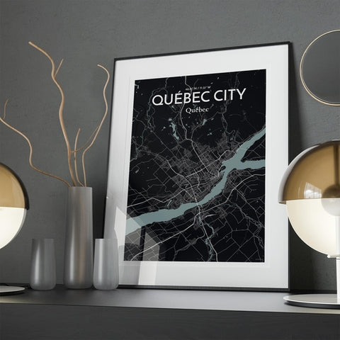 Quebec City Map Poster – Detailed Art Print of Quebec, Quebec City Map Art for Home Decor, Office Decor, and Unique Gifts