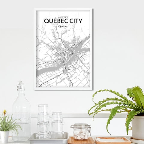 Quebec City Map Poster – Detailed Art Print of Quebec, Quebec City Map Art for Home Decor, Office Decor, and Unique Gifts