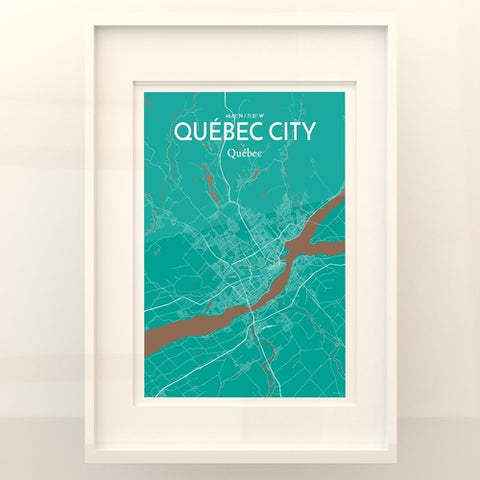 Quebec City Map Poster – Detailed Art Print of Quebec, Quebec City Map Art for Home Decor, Office Decor, and Unique Gifts