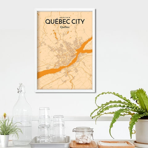 Quebec City Map Poster – Detailed Art Print of Quebec, Quebec City Map Art for Home Decor, Office Decor, and Unique Gifts