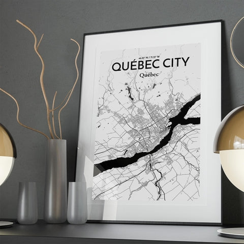 Quebec City Map Poster – Detailed Art Print of Quebec, Quebec City Map Art for Home Decor, Office Decor, and Unique Gifts