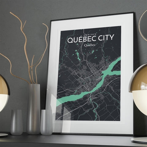 Quebec City Map Poster – Detailed Art Print of Quebec, Quebec City Map Art for Home Decor, Office Decor, and Unique Gifts