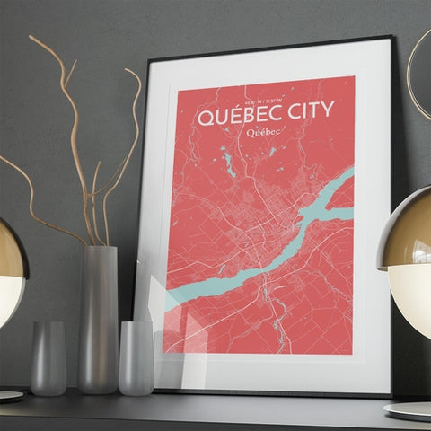 Quebec City Map Poster – Detailed Art Print of Quebec, Quebec City Map Art for Home Decor, Office Decor, and Unique Gifts