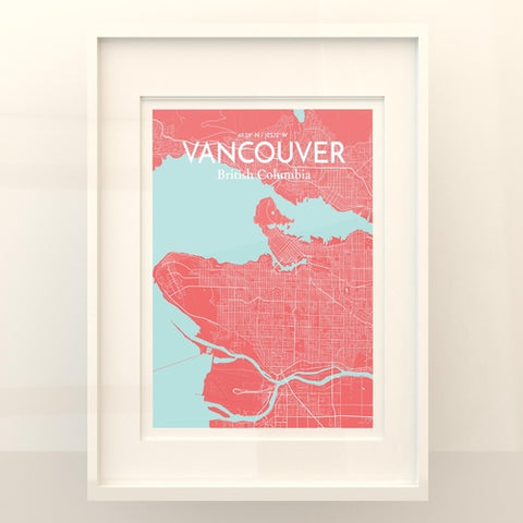 Vancouver City Map Poster – Detailed Art Print of Vancouver, British Columbia for Home Decor, Office Decor, Travel Art, and Unique Gifts