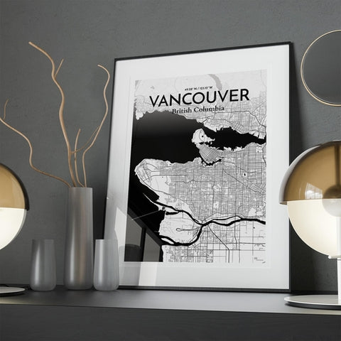 Vancouver City Map Poster – Detailed Art Print of Vancouver, British Columbia for Home Decor, Office Decor, Travel Art, and Unique Gifts