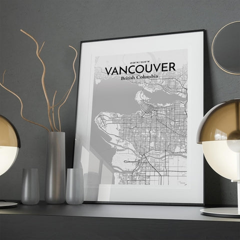 Vancouver City Map Poster – Detailed Art Print of Vancouver, British Columbia for Home Decor, Office Decor, Travel Art, and Unique Gifts