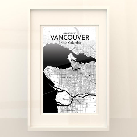 Vancouver City Map Poster – Detailed Art Print of Vancouver, British Columbia for Home Decor, Office Decor, Travel Art, and Unique Gifts