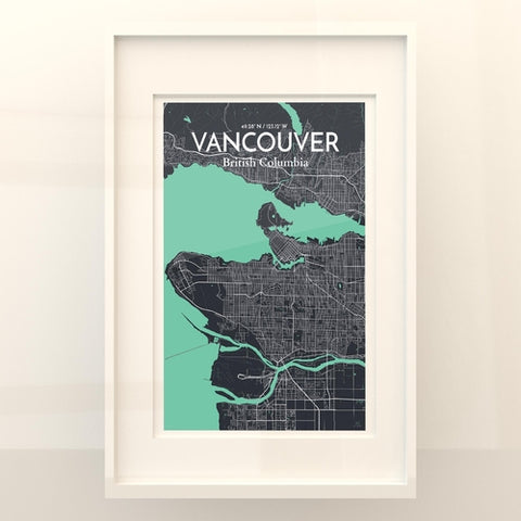 Vancouver City Map Poster – Detailed Art Print of Vancouver, British Columbia for Home Decor, Office Decor, Travel Art, and Unique Gifts